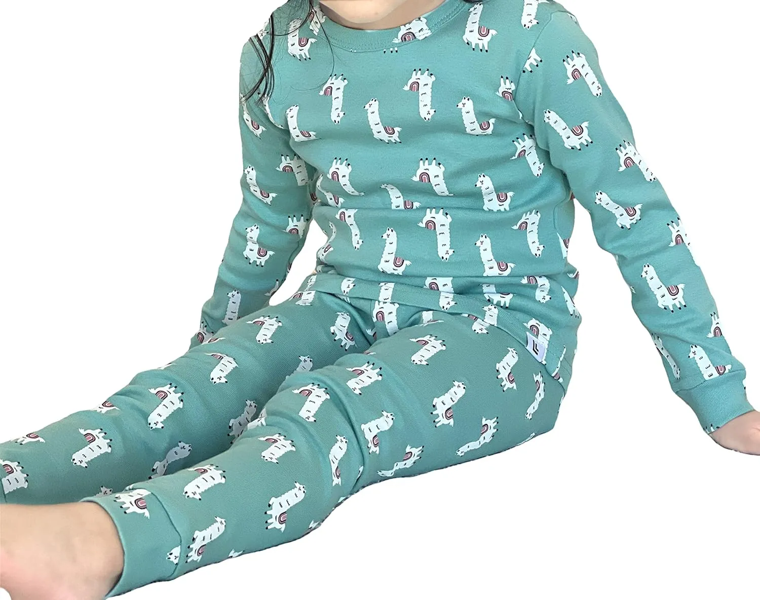 12M-5Y Kids Toddlers Girls Boys Baby 100% Cotton LLAMA Snug Fit Sleepwear Pajamas 2 Pcs Pjs Set