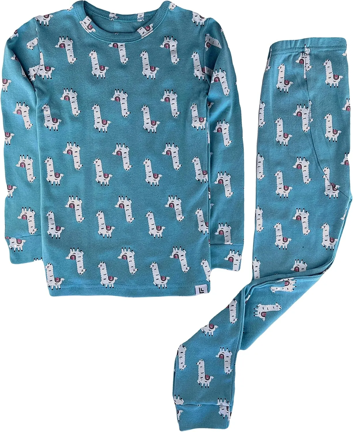 12M-5Y Kids Toddlers Girls Boys Baby 100% Cotton LLAMA Snug Fit Sleepwear Pajamas 2 Pcs Pjs Set