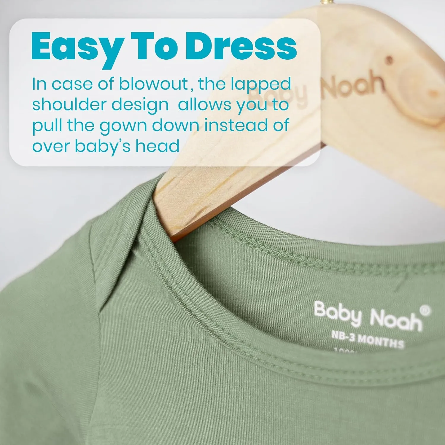 2Pack Knotted Gown Baby, Super Soft Long Sleeve Newborn Hospital Outfit Boy Girl Coming Home, Built-In Mittens Clothes