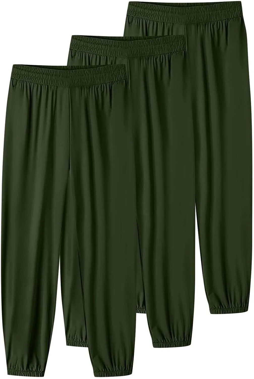 3 Pack Beeswan Stretch Active Pants for Women,Womens Breathable Quick Dry Lightweight Comfy Fit Joggers with Pockets