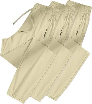 3 Pack Beeswan Stretch Active Pants for Women,Womens Breathable Quick Dry Lightweight Comfy Fit Joggers with Pockets