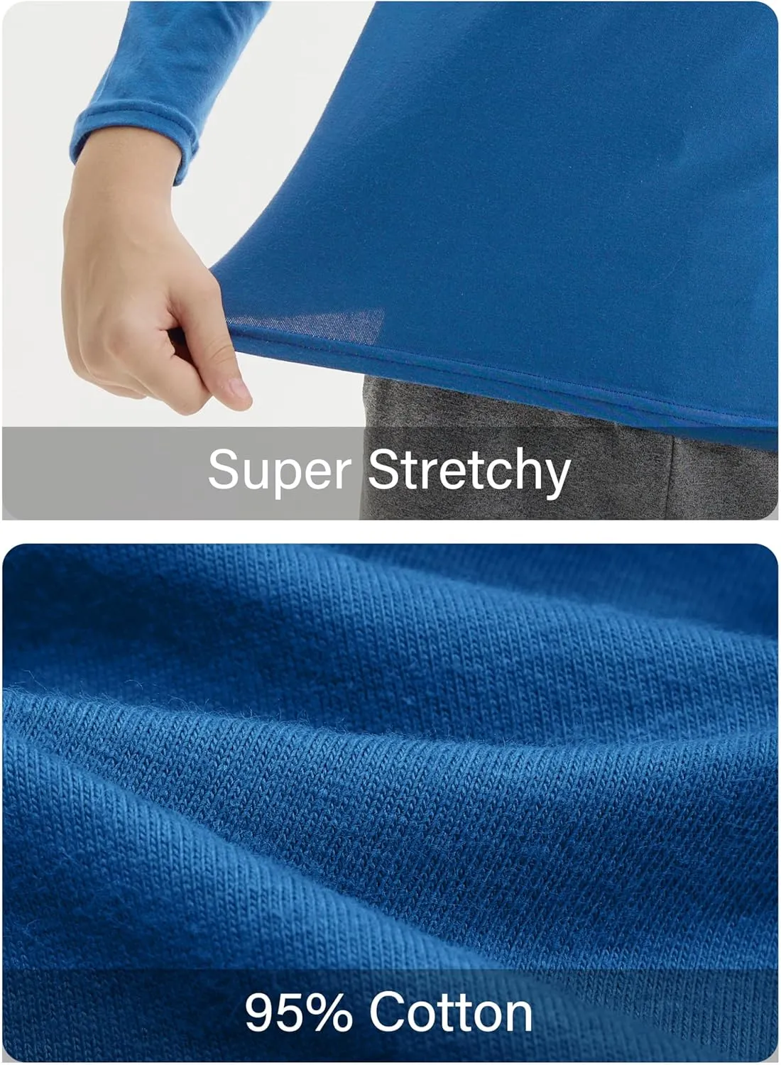 5 Pack Cotton Boys Long Sleeve Shirts Toddlers Soft Crewneck Tee Kids Basic Long-Sleeve T-Shirts Top