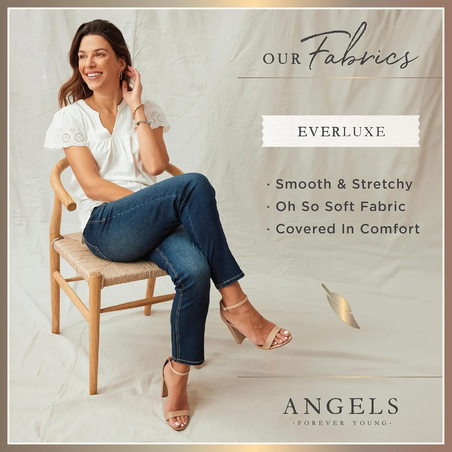 Angels Forever Young Evershape Skinny Jeans For Women - Mid-rise, Figure Enhancing Stretch Denim