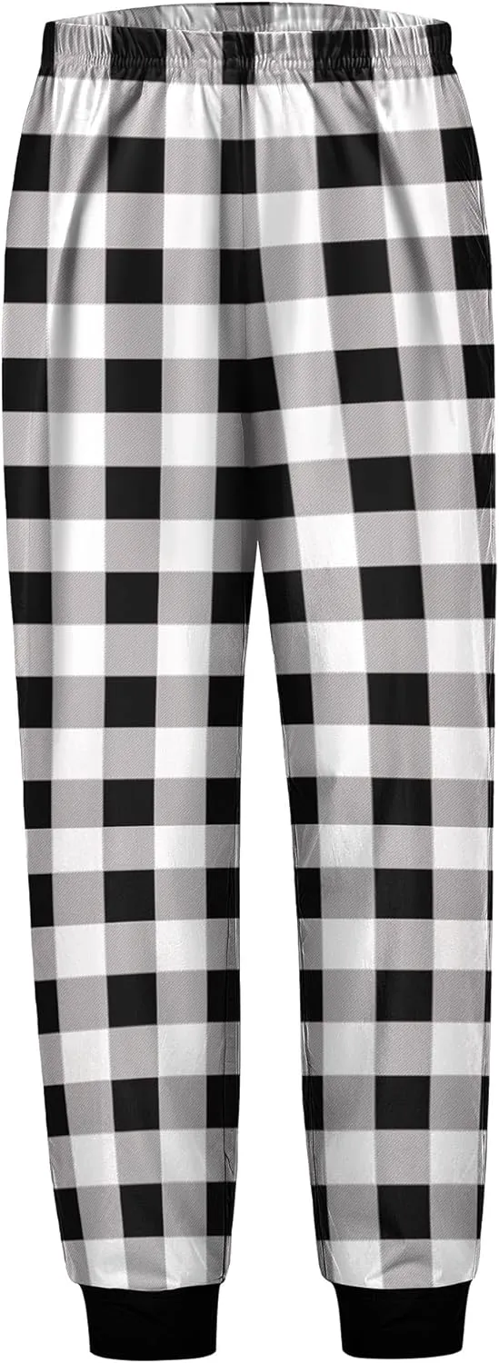 Arshiner Girls Pajama Pants Kids Plaid Pj Pants Comfy Lounge Sleepwear Bottoms with Pockets