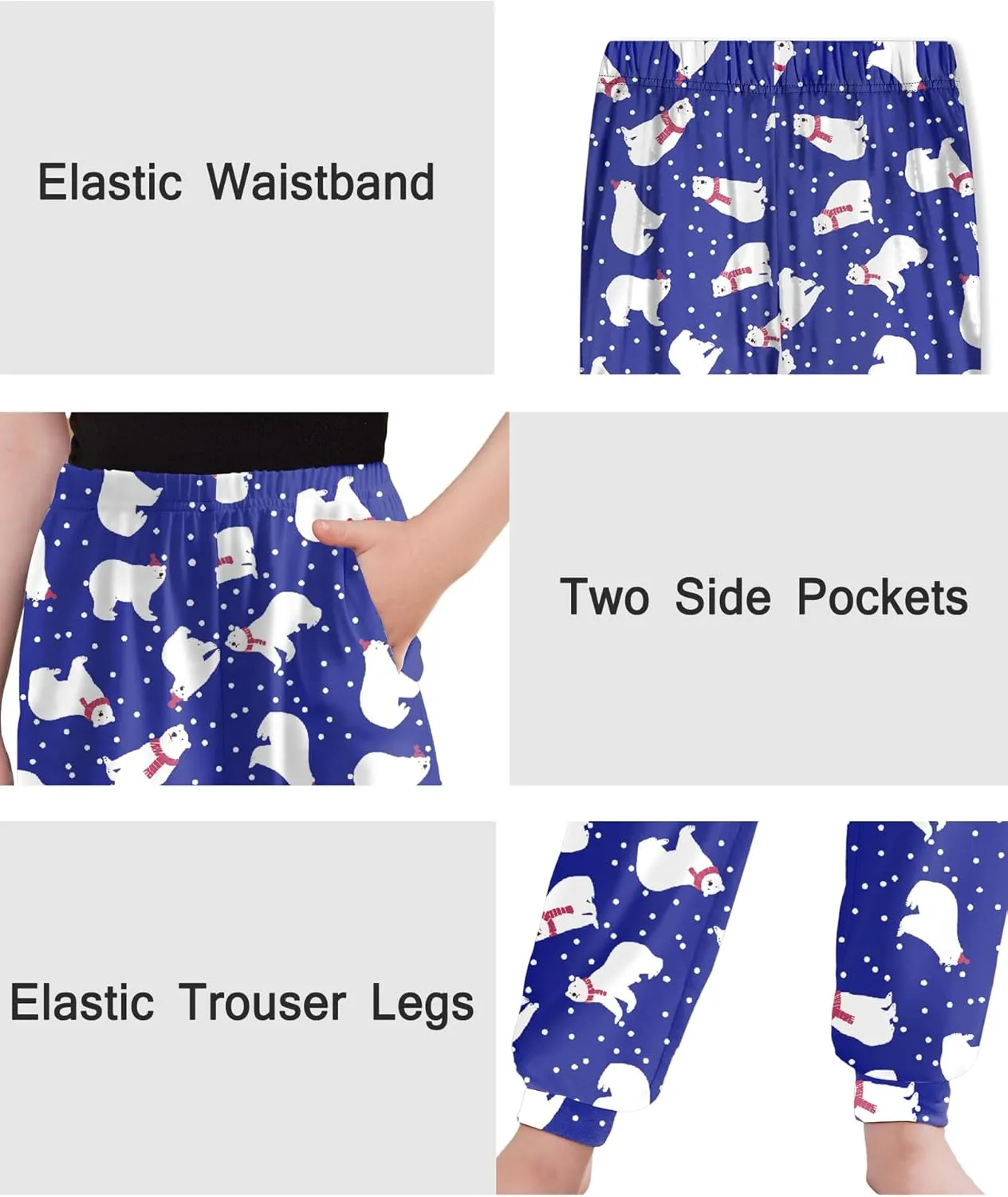 Arshiner Girls Pajama Pants Kids Plaid Pj Pants Comfy Lounge Sleepwear Bottoms with Pockets