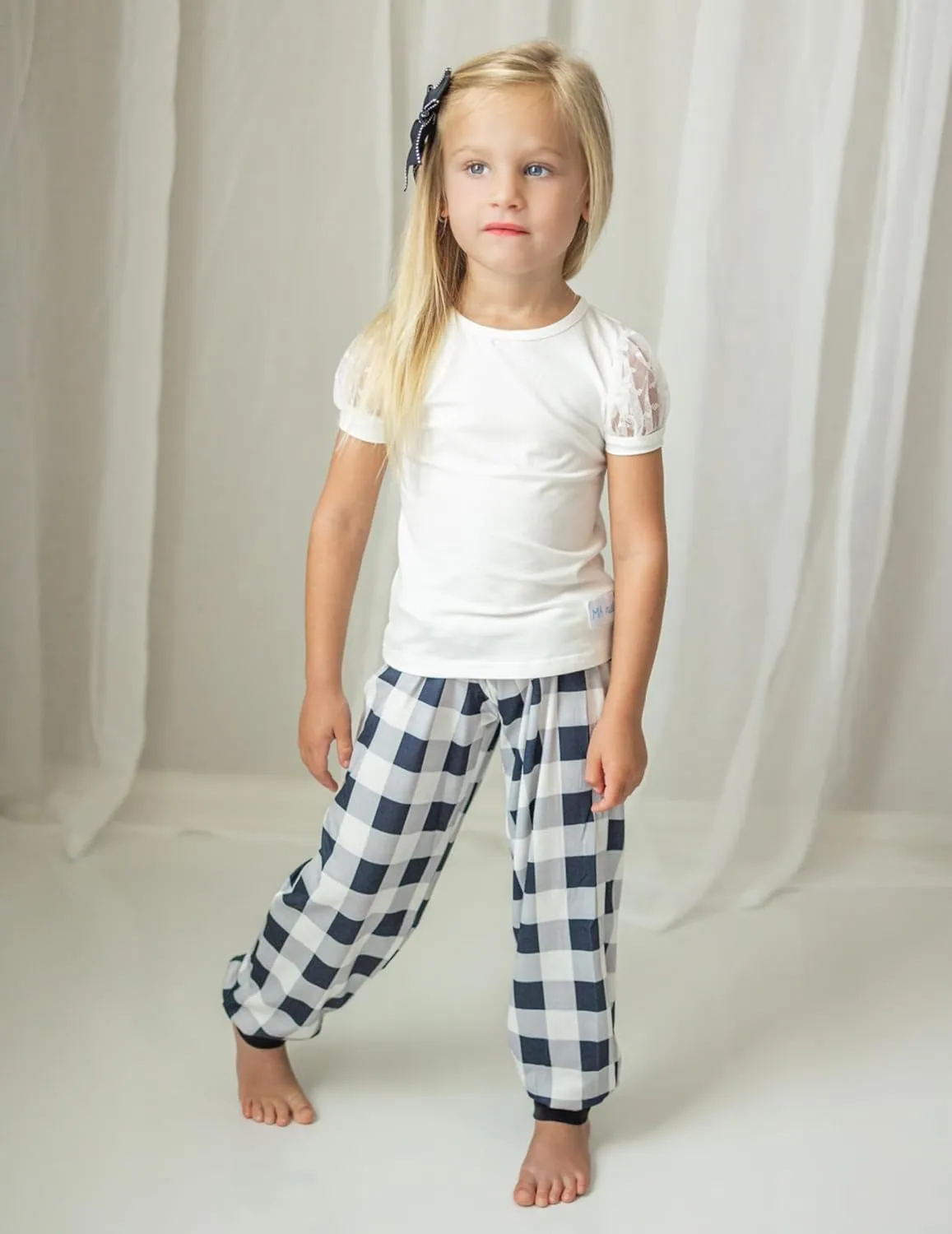 Arshiner Girls Pajama Pants Kids Plaid Pj Pants Comfy Lounge Sleepwear Bottoms with Pockets
