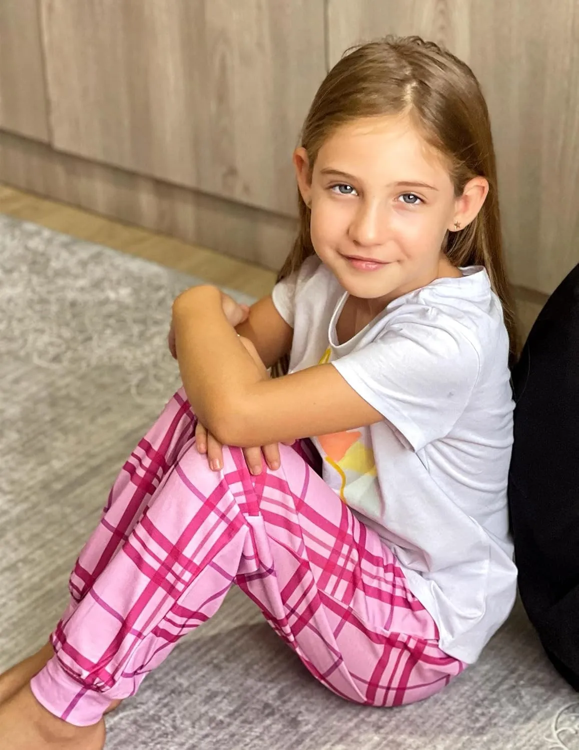 Arshiner Girls Pajama Pants Kids Plaid Pj Pants Comfy Lounge Sleepwear Bottoms with Pockets