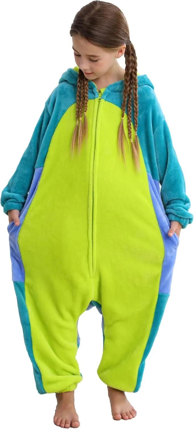 ATOZ Unisex Children Animal Chameleon Onesie, Halloween Costume Pajamas Christmas Cosplay Sleepwear For Boys Girls