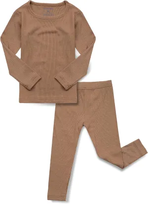 AVAUMA Baby Boys Girls Pajama Set Kids Toddler Snug fit Ribbed Sleepwear pjs for Daily Life Style