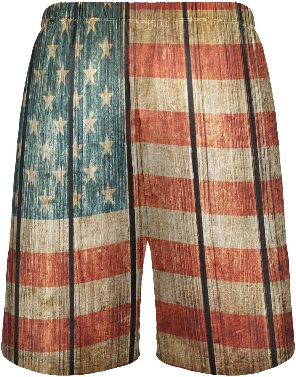 Bald Eagle On American Flag Patriotic USA Design Men's Pajama Pants Shorts Sleepwear Lounge Pajama Bottoms