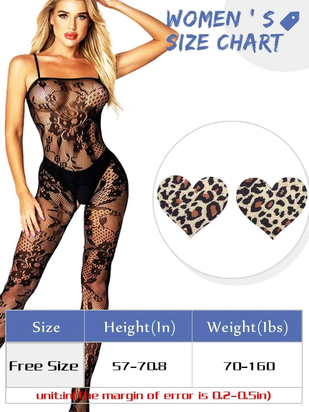 Barode Women’s Fishnet Bodysuit Sexy Body Stockings Lingerie Mesh Babydoll Teddy Sleepwear Tight Bodystocking
