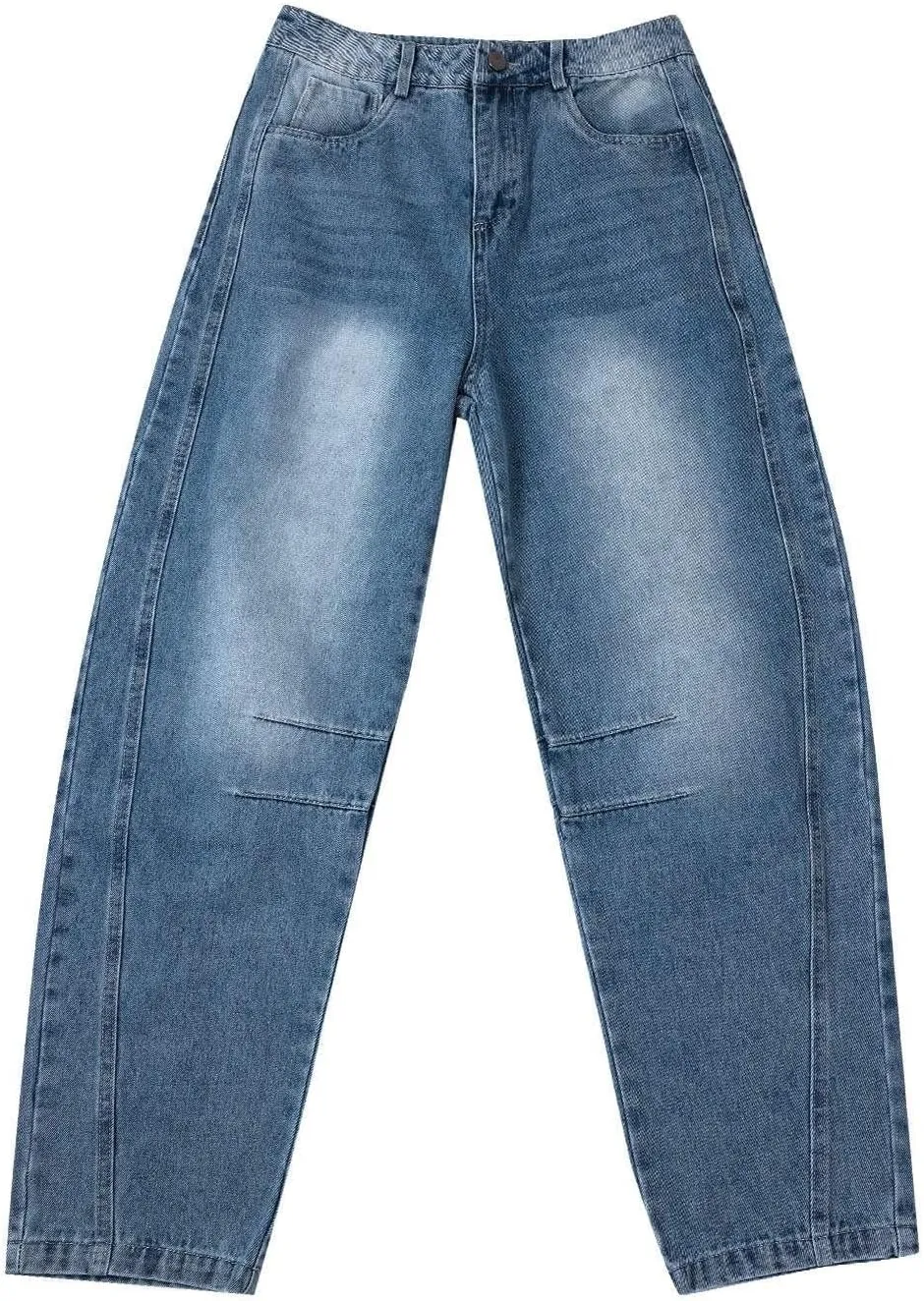 Barrel Jeans Women Trendy Low Waisted Wide Leg Barrel Jeans Baggy Vintage Denim Trouser Dressy Loose Fit Jean Pants
