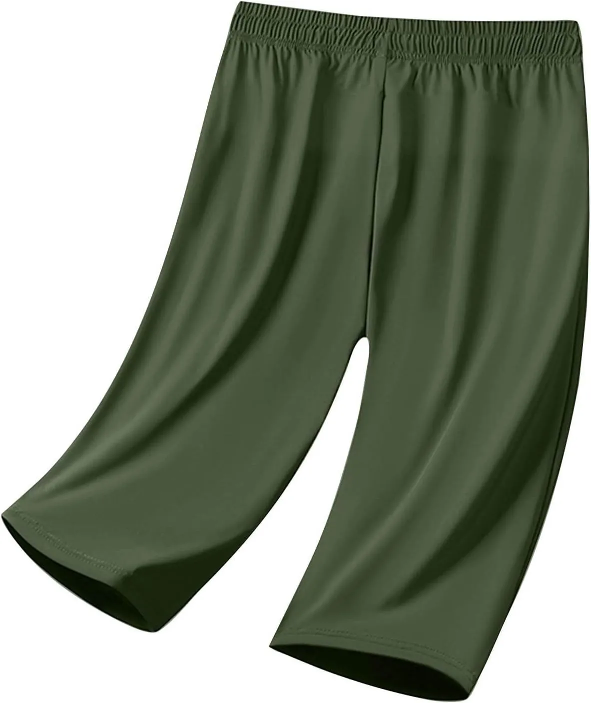 Beeswan Pants for Women Over 50 Quick Dry Comfy Fit Stretch Active Capri Pant Casual Lightweight Wide Leg Capris