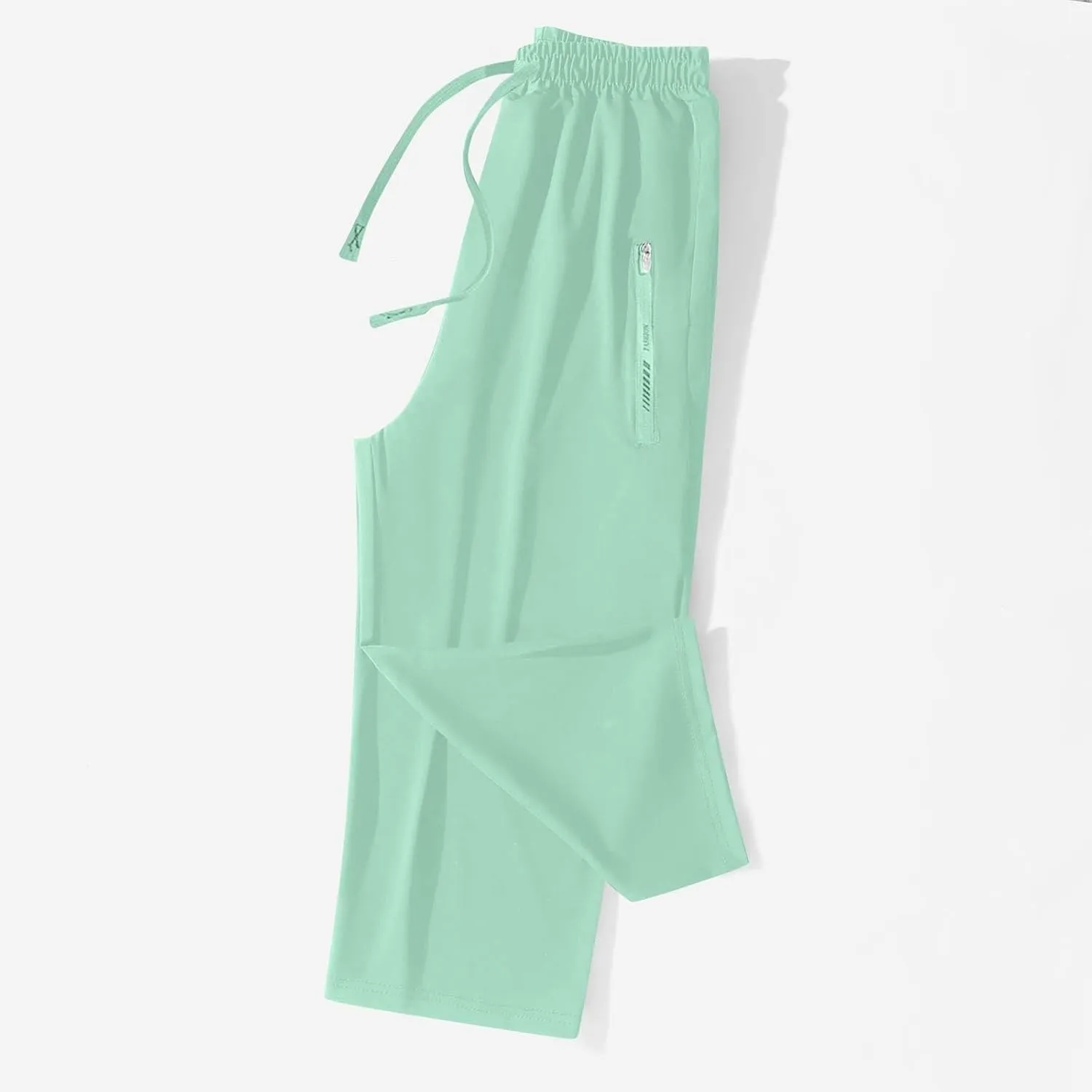 Beeswan Pants for Women Over 50 Quick Dry Comfy Fit Stretch Active Capri Pant Casual Lightweight Wide Leg Capris