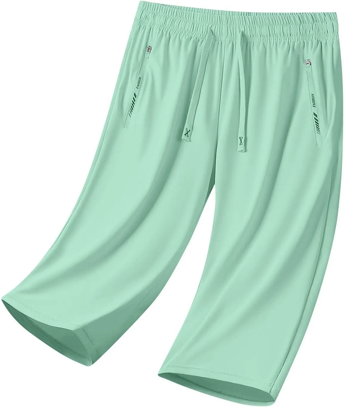 Beeswan Pants for Women Over 50 Quick Dry Comfy Fit Stretch Active Capri Pant Casual Lightweight Wide Leg Capris