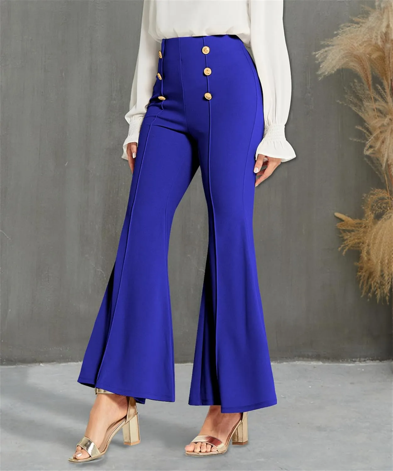 Bell Bottom Jeans for Women Fashion Flare Jeans High Waisted Stretch Wide Leg Denim Pants Casual Retro Bootcut Pants