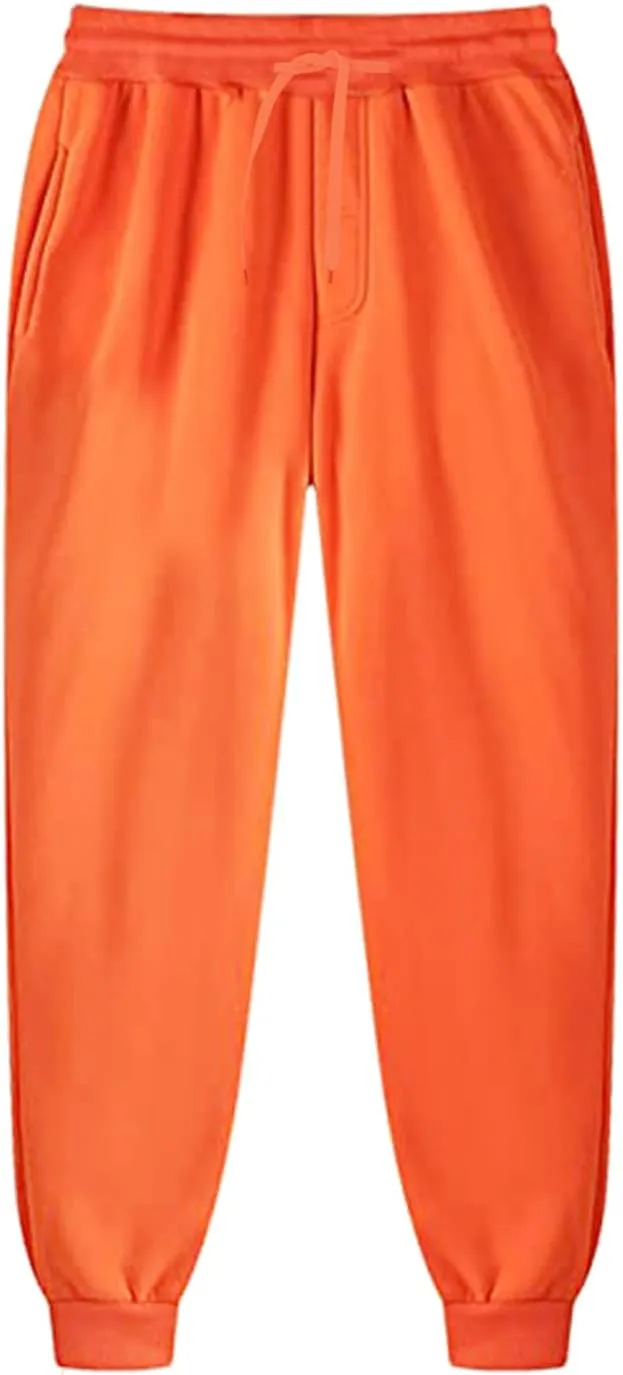 BIFUTON Joggers for Men,Mens Sweatpants Baggy Pants Solid Color Stretch Waist Drawstring Running Track Pants with Pockets