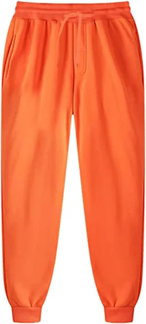 BIFUTON Joggers for Men,Mens Sweatpants Baggy Pants Solid Color Stretch Waist Drawstring Running Track Pants with Pockets