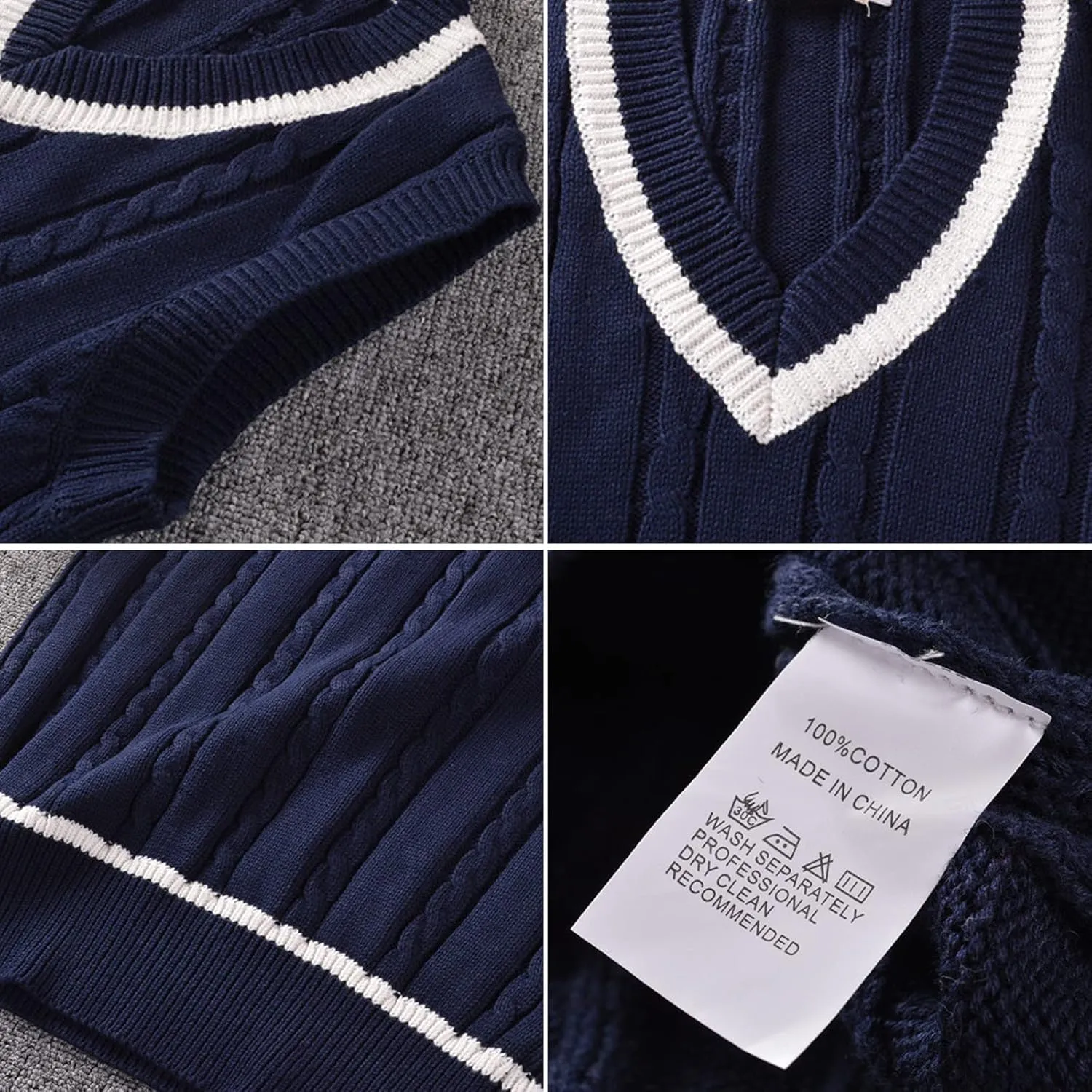 Blostirno Women’s Sweater Vest V Neck JK Uniform Kint Vests Solid Classic Sleeveless Pullover Sweaters Tops