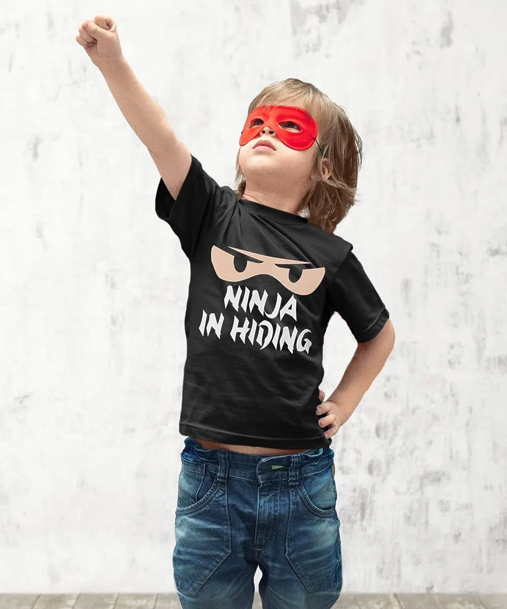 BROOKLYN VERTICAL 4-Pack Boys Ninja Short Sleeve Crew Neck T-Shirt with Chest Print | Soft Cotton Sizes 6-20