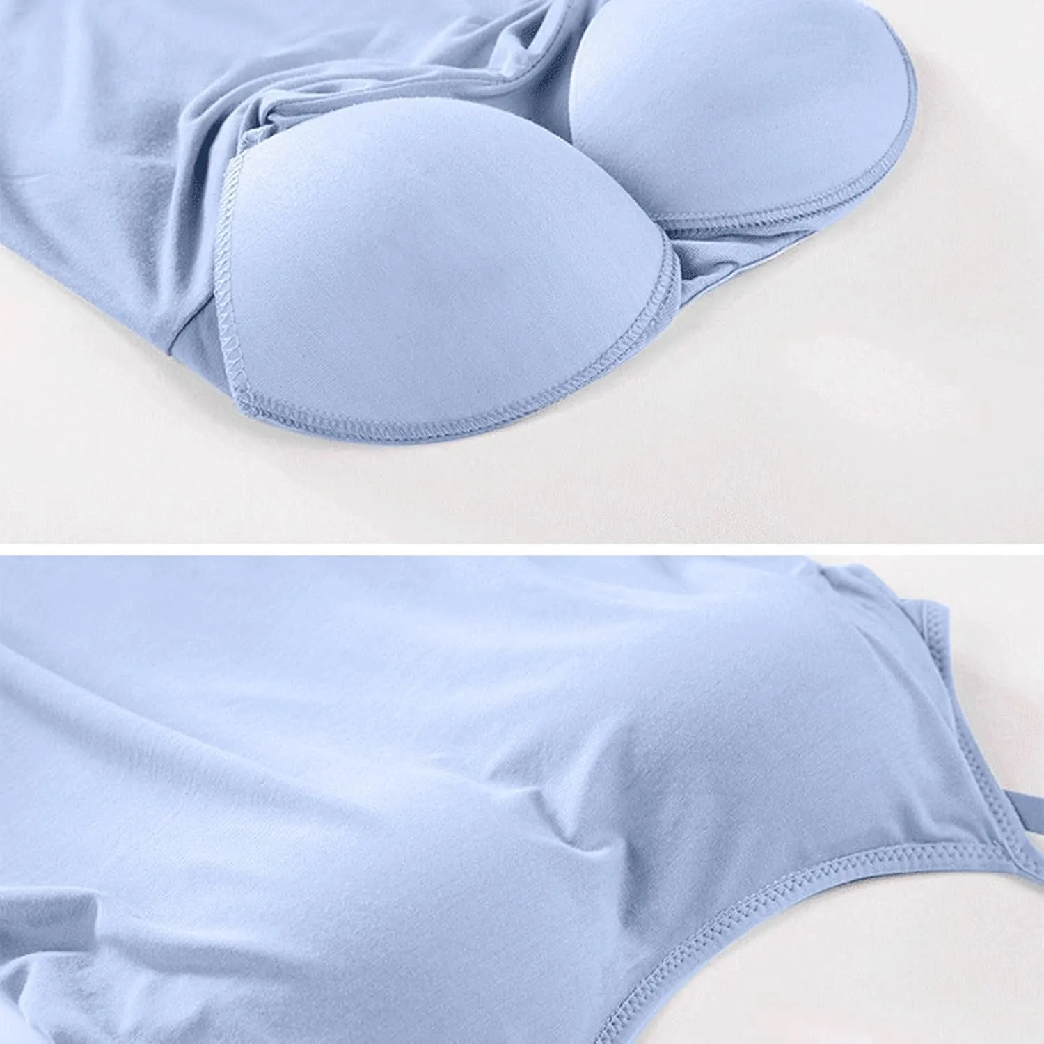 Camisole Tops for Women Summer Casual Spaghetti Strap Yoga Tank Tops Built in Bra Sports Padded Cotton Undershirts