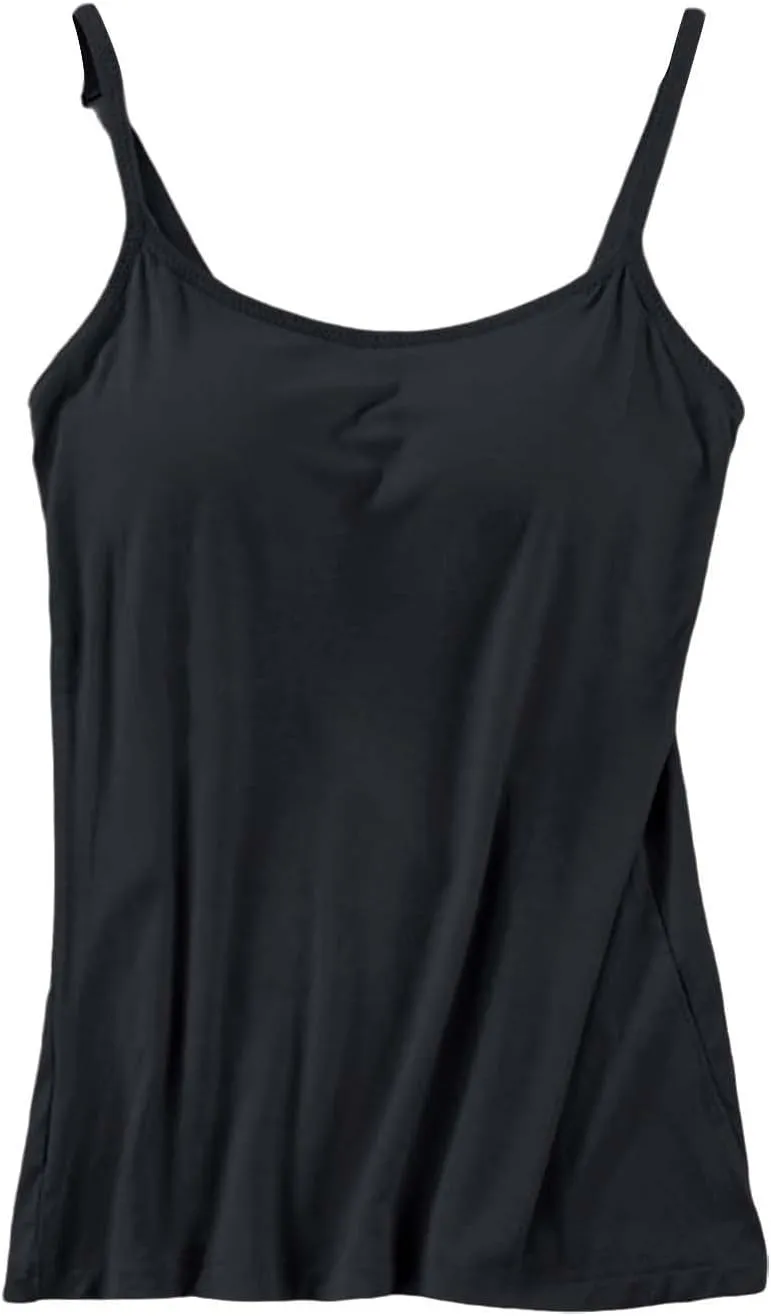 Camisole Tops for Women Summer Casual Spaghetti Strap Yoga Tank Tops Built in Bra Sports Padded Cotton Undershirts