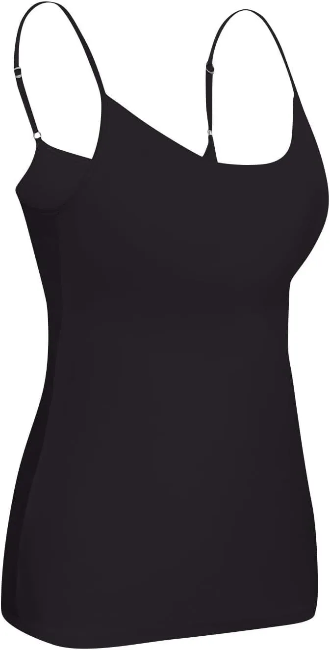 Camisole Tops for Women Summer Casual Spaghetti Strap Yoga Tank Tops Built in Bra Sports Padded Cotton Undershirts