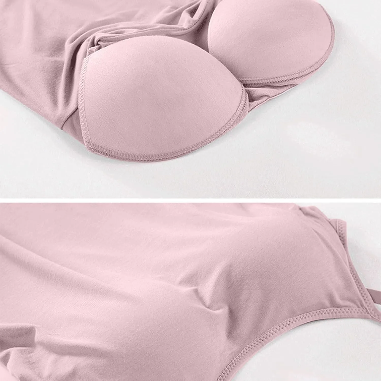 Camisole Tops for Women Summer Casual Spaghetti Strap Yoga Tank Tops Built in Bra Sports Padded Cotton Undershirts