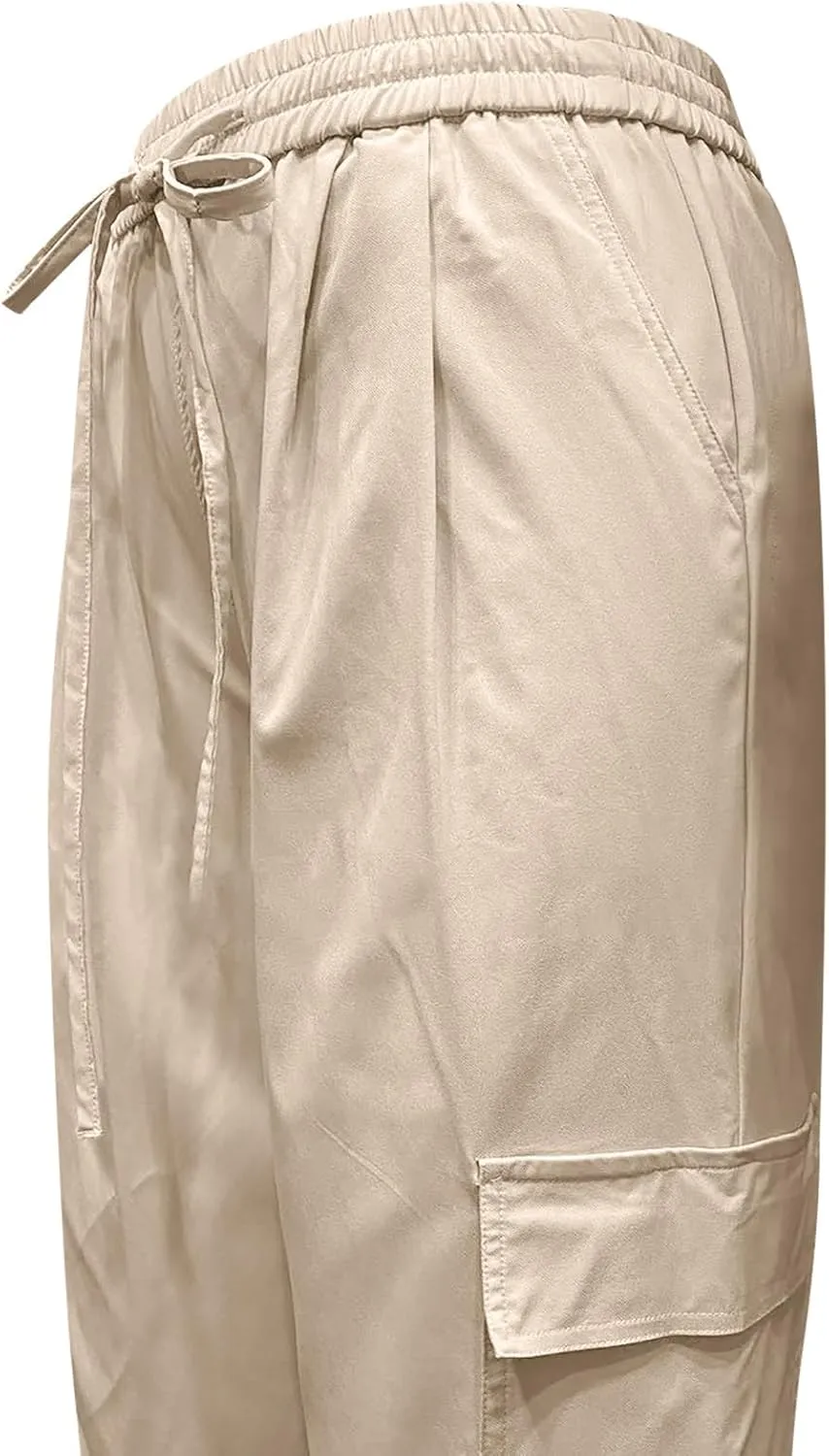Cargo Pants for Women Casual Elastic Waist Drawstring Pants Straight Leg Comfy Y2k Trousers Streetwear with Pockets