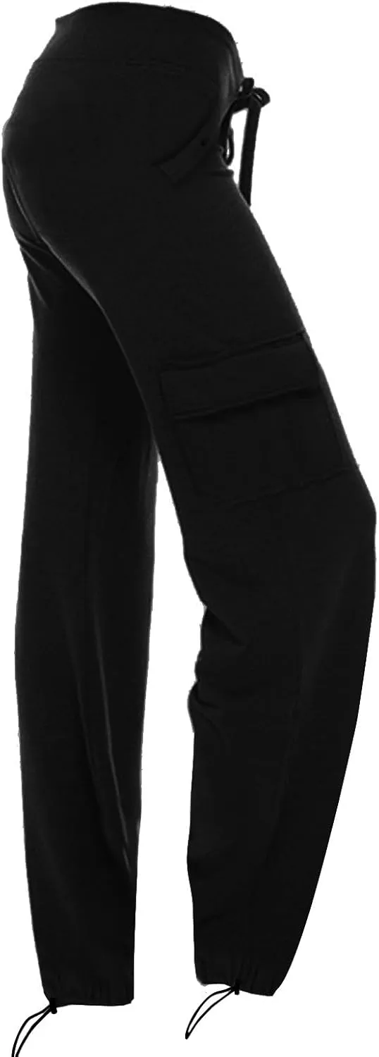 Cargo Pants for Women High Waisted Casual Pants Baggy Straight Wide Leg Hippie Trousers Y2K Streetwear with Pockets