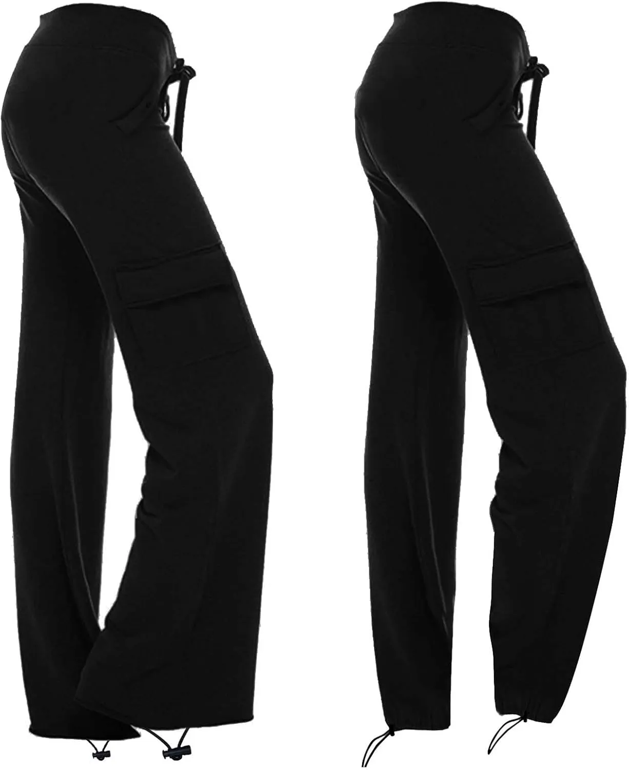Cargo Pants for Women High Waisted Casual Pants Baggy Straight Wide Leg Hippie Trousers Y2K Streetwear with Pockets