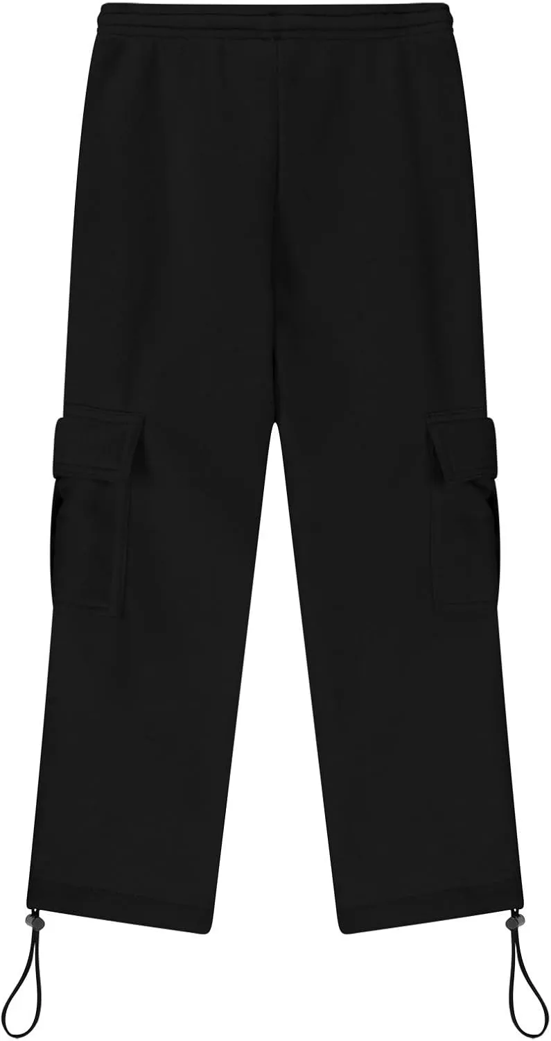 Cargo Sweatpants for Teen Boys Casual Elastic Waist Drawstring Sweat Pants Teens Active Workout Joggers with Pockets