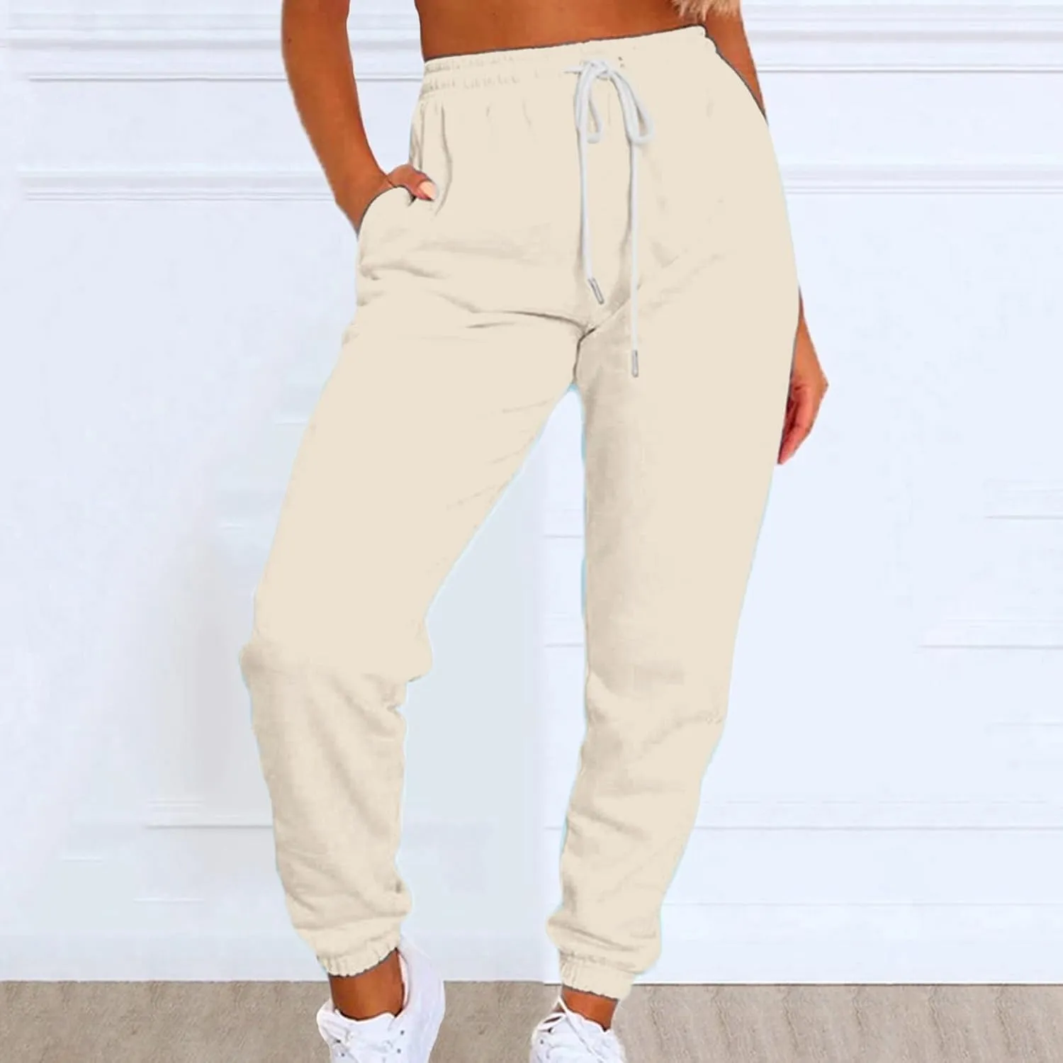 Cargo Sweatpants Women Loose Sweatpants Comfortable High Waisted Jogging Pants with Pockets Casual Low Rise Sweatpant