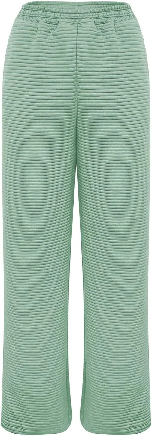 Casual Pants for Women High Waisted Straight Leg Sweatpants Comfy Workout Sports Pants Athletic Active Trouser