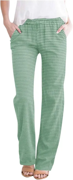Casual Pants for Women High Waisted Straight Leg Sweatpants Comfy Workout Sports Pants Athletic Active Trouser