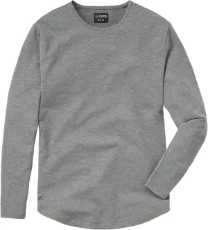 Clothing Men's Premium AO Casual Crew Neck Long Sleeve Shirt | Classic Curve Hem | PYCA Pro Soft Fabric