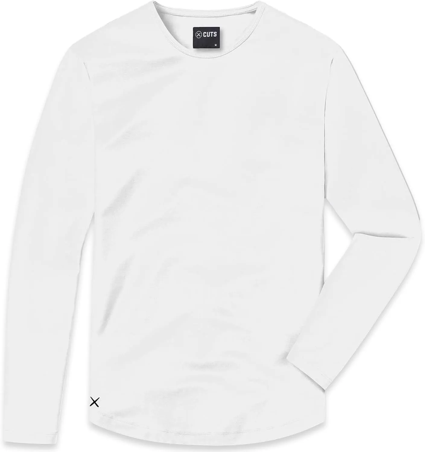 Clothing Men's Premium AO Casual Crew Neck Long Sleeve Shirt | Classic Curve Hem | PYCA Pro Soft Fabric