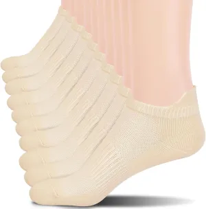Cozi Foot Ankle Socks for Women: 10 Pairs Cotton Soft Fabric