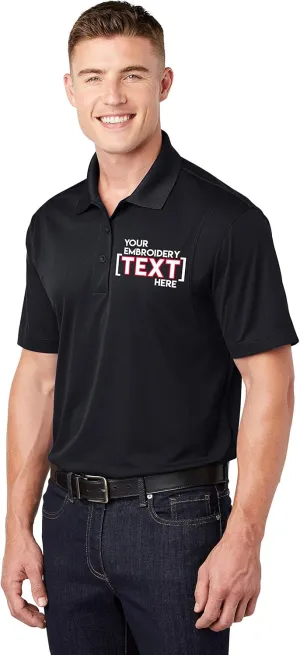 Custom Embroidered Moisture Wicking Performance Polo - Embroidery Collar Polo Shirts