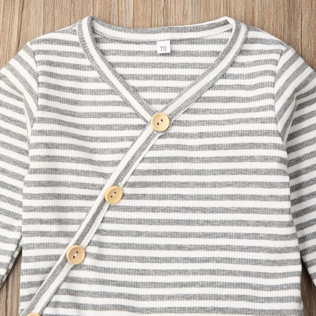 Cute Baby Boys Girls Pajamas Set Organic Cotton Solid Pjs Sleepwear Toddler Baby Long Sleeve Sleeper Home Wear