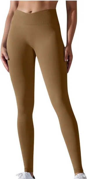 DASAYO Leggings for Women Seamless Breathable High Waisted Tummy Control Buttery Soft Yoga Pants Gilrs Fitness Gym Clothes