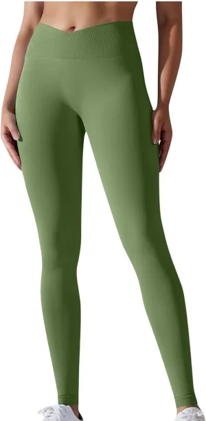 DASAYO Leggings for Women Seamless Breathable High Waisted Tummy Control Buttery Soft Yoga Pants Gilrs Fitness Gym Clothes