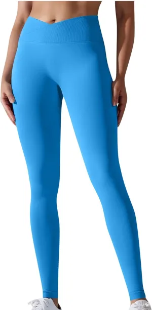 DASAYO Leggings for Women Seamless Breathable High Waisted Tummy Control Buttery Soft Yoga Pants Gilrs Fitness Gym Clothes