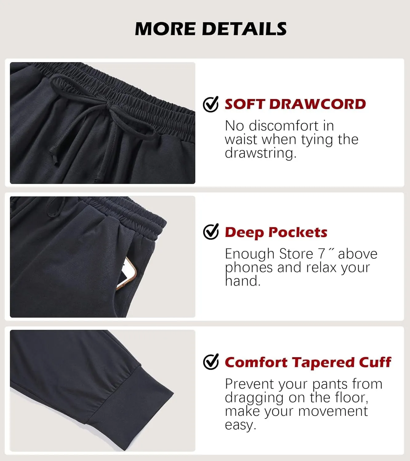 Envlon Womens Yoga Sweatpants Loose Lightweight Workout Joggers Pants Drawstring Comfy Casual Lounge Pants with Pockets