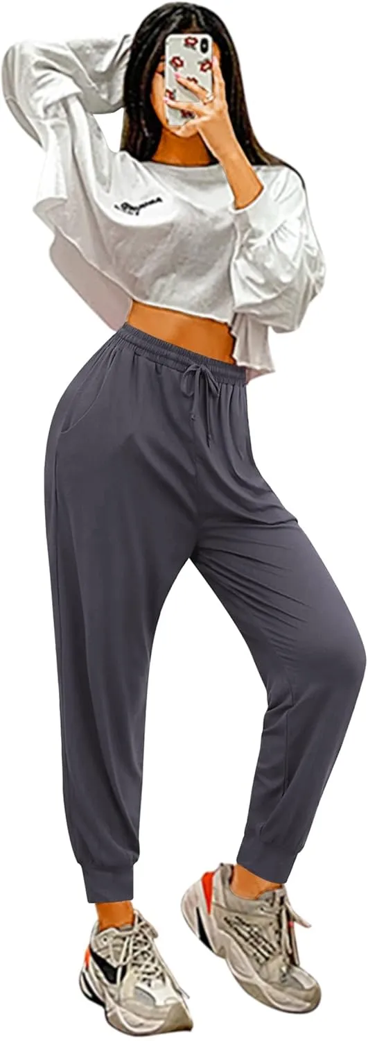 Envlon Womens Yoga Sweatpants Loose Lightweight Workout Joggers Pants Drawstring Comfy Casual Lounge Pants with Pockets