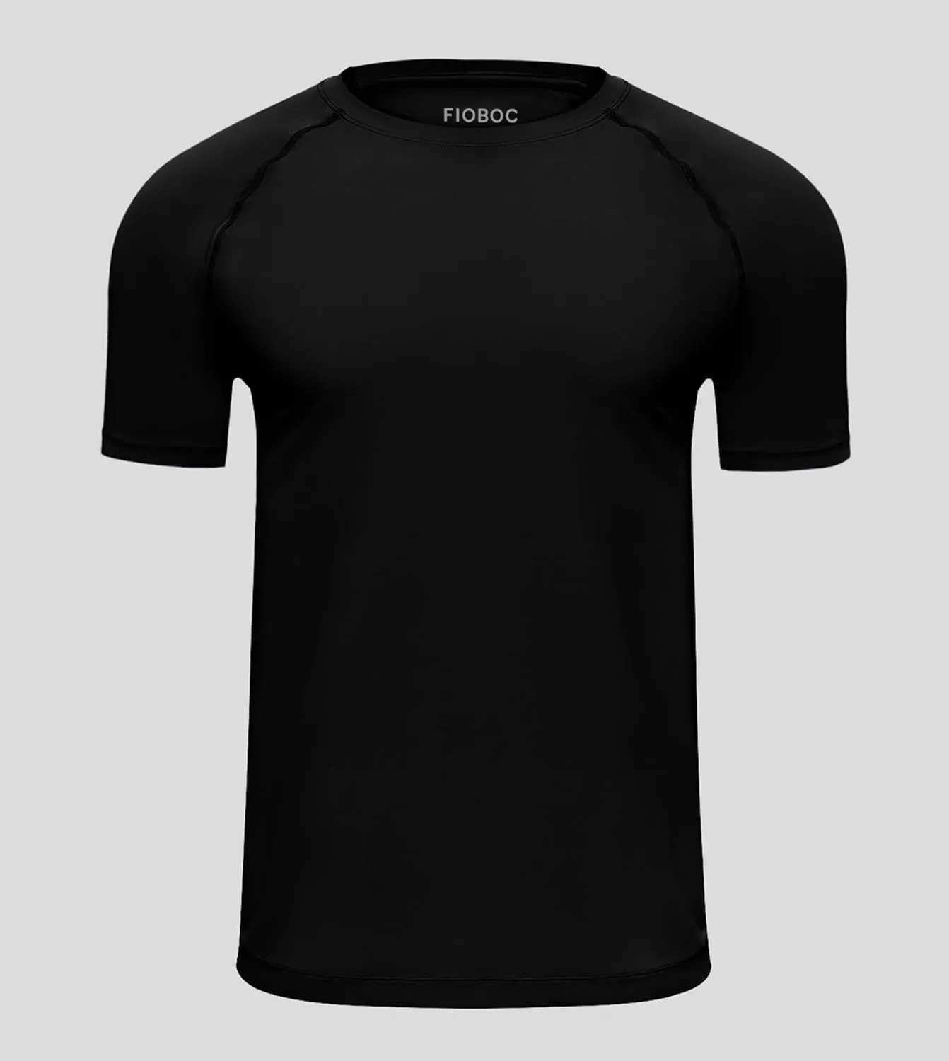 Fioboc Compression Shirts PerformancePro Active Crew Neck Tee Moisture Wicking Quick Dry Gym Running Shirts S-4XL
