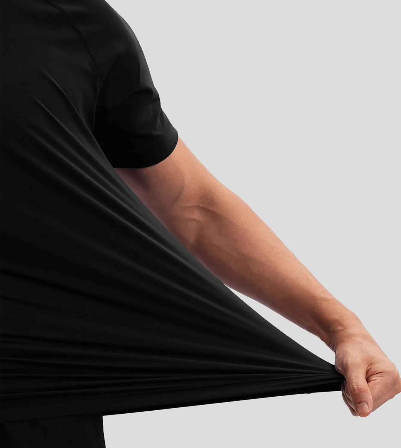Fioboc Compression Shirts PerformancePro Active Crew Neck Tee Moisture Wicking Quick Dry Gym Running Shirts S-4XL