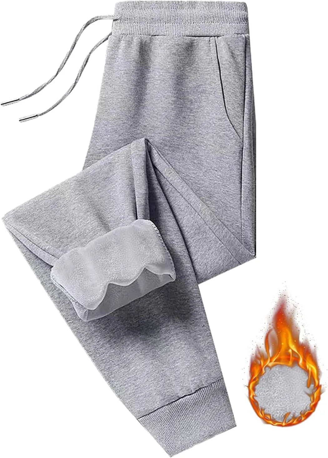 Fleece Lined Sweatpants Women Joggers for Women Casual Pants High Waisted Thermal Winter Warm Pants for Straight
