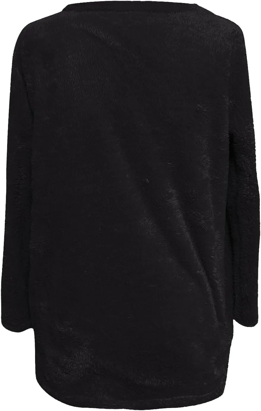 Fleece Pullover Women Fuzzy Sweaters for Women Crew Neck Sweatshirts Winter Warm Loungewear Tops with Pockets