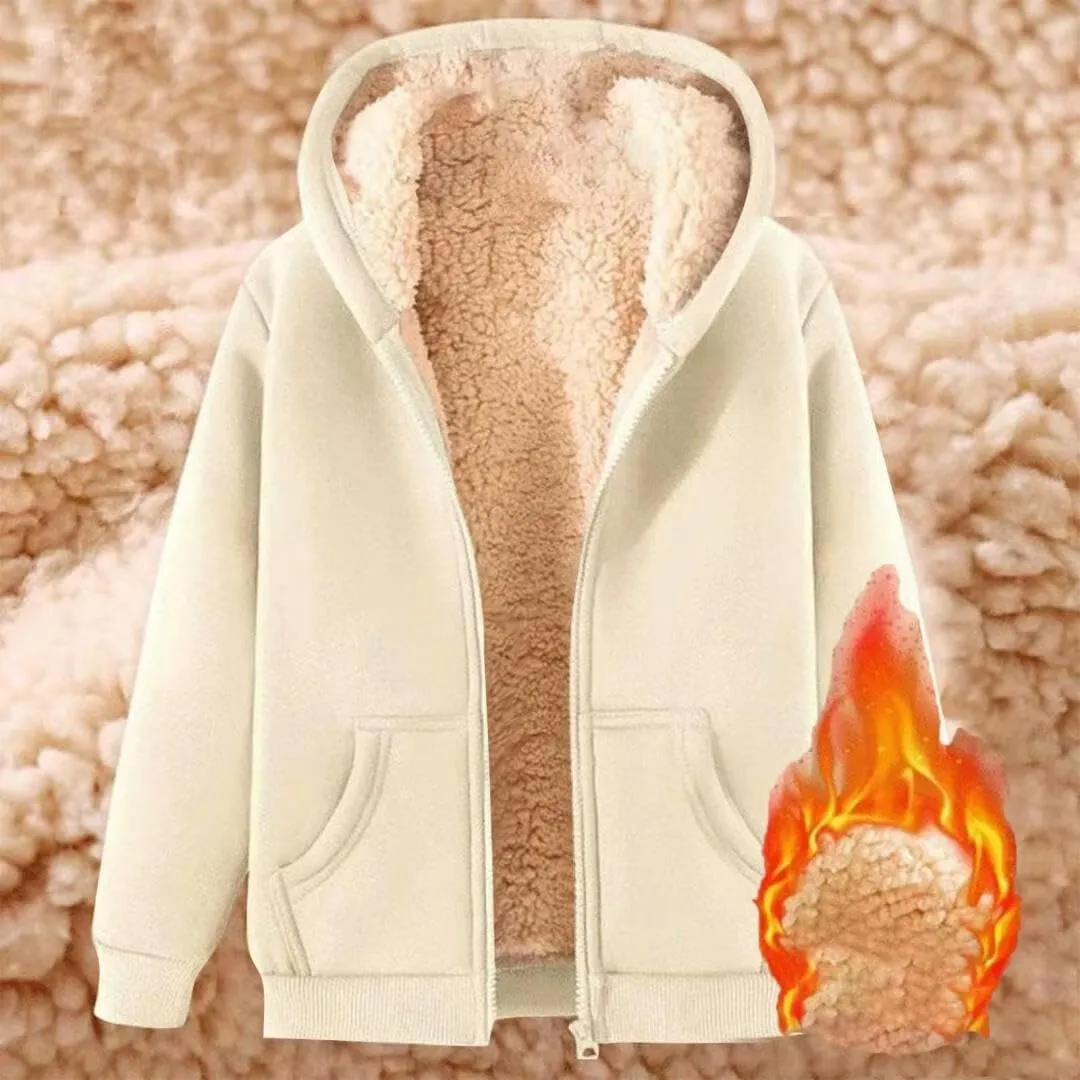 FMCHICO Fleece Lined Jackets for Men Winter Coats Fashion Zip Up Hoodies Sweatshirts Warm Sherpa Cardigan